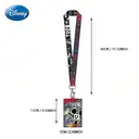 Lanière Porte-Carte Disney Mickey Mouse Officielle – Rouge à Pois Blancs en Jean, Thème Toon, Accessoire Cadeau Personnage ID image 1