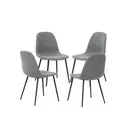 Interiors by Premier Dining Chair Salford Grey/Black 4pcs image 1
