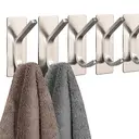 JORDAN&JUDY No-Drill Strong Adhesive Hooks, 4-Pack, Stainless Steel, Damage-Free, Over-Door Storage, Silver image 4