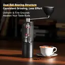 STARESSO Manual Coffee Grinder Capacity 20g with CNC Stainless Steel Tapered Burr - Internal Adjustable Setting, Double Bearing Positioning, French Press Coffee for Hand Grinder Gift, D6 PLUS image 2