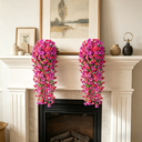 4Pcs 30in/76cm
Artificial Flowers for Outdoors, Fake Artificial Hanging Flowers for Outdoors Realistic Hanging Flowers Silk Petunia Faux Flowers for Porch Patio(fuchsia&rose red) image 5