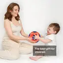 LONGSAIL Ballon de football en caoutchouc haute qualité Taille 3 Orange/Bleu image 4