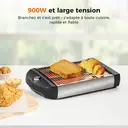 Woox MX0206 Grille-pain mécanique 900 W avec 3 tubes de chauffe – Argent image 1