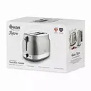 Swan Retro Revive 2 Slice Toaster, Hidden Cord Storage, Vintage, Variable Width Slots, 930W, Stainless Steel - ST19028SS image 7