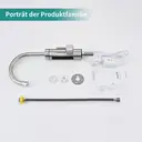 HOMELODY Robinet de cuisine électrique avec chauffe-eau instantané - LED, acier inoxydable brossé, 230 V, Classe énergétique C image 8