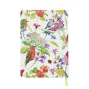 Jubiluu A5 Hardcover Notebook with Lined Pages - 96 Sheets (100g offset paper), Bookmark & Elastic Band -Classic Cream Ruled Journal for Writing, School, Office, and Gifts-Bird & Blossom Collage image 1