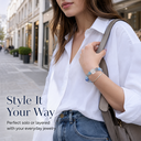 VoxorAI L8 [Orchidée de neige] Bracelet en cristal, Collier et bracelet en perles originaux faits main à faire soi-même pour chance et richesse, Style haut de gamme tendance luxe discret image 8