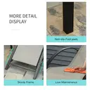 Outsunny 3 Pieces Sun Lounger Chair Set, Metal Frame Outdoor Garden Recliner Chairs with Glass-Top Side Table and Armrests fo image 4