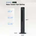 Airmate 42" Tower Fan with Remote Control, DC Motor, TurboSilent,12 Speeds & 3 Modes, Max 12m Wind Distance, 12H Timer, New Arrival image 6
