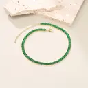Ever Faith Green Cubic Zirconia Thick Tennis Choker Necklaces image 3