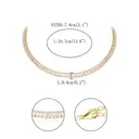 Ever Faith Clear Cubic Zirconia Thick Tennis Choker Necklaces image 3