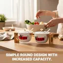 Ensemble de Bocaux en Céramique Style Chinois, Pots de Rangement en Porcelaine Blanche avec Plateau en Bambou pour Plan de Travail de Cuisine  
Set de 2 Pots à Épices en Céramique Blanche avec Plateau en Bois, Motif Calligraphie Rouge et Blanche image 4