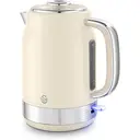 Swan Retro Revive Jug Kettle, 1.7L, Rapid Boil, Easy Pour, 3KW, Vintage, Coated Stainless Steel, Cream with Chrome Accents - SK19025C image 0