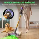 Daynee Aspirateur sans fil 65 kPa/70 min avec écran, tuyau de 1 m et brosse anti-enchevêtrement, HEPA x 4 image 1