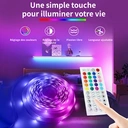 Vivreal HM-5-16 Ruban LED RGB intelligent 5 m avec télécommande et application - Multicolore image 6