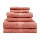 Thread & Loom Towel Set 2 x Bath Towels, 2 x Hand Towels, 2 x Face Cloths Peach Pink image 0