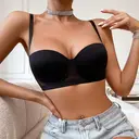 SEZZGU Women's Bra with Underwire - Comfortable Gathering Bra Black 75B image 3