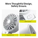 JISULIFE Life 7 Ventilateur portable 3-en-1 avec affichage LED - Blanc image 7