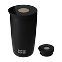 Bottle Bottle Thermal Mug 350 ml for Coffee or Tea, Leak-Proof and Easy Quick Press Closure, Insulated Travel Mug Classic Grande (Black) image 0