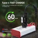 WUBEN E7 1800 Lumen Torch Light with Magnet - Super Bright 6 Modes EDC Flashlight， Typ-C Rechargeable LED Flash Light; IP68 Pocket Flashlight for Headlamp Use， Rescue， Camping Black, New Year Sale , Top gift picks image 1