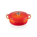LE CREUSET Signature Cocotte ovale en fonte émaillée, diamètre 33 cm - Orange volcanique  image 0