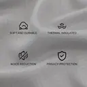 Rideaux occultants YSTYLE pour chambre et salon - Ensemble de 2 panneaux de rideaux isolants thermiques assombrissant la pièce, 140x225 CM, 5XH, Gris clair image 1