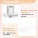 Hurricane Candlestick Holders Glass: 2 Pcs Clear Taper Candle Holder Tall Glass Candle Stick Outdoor Candleholder Cylinder Shade Wedding Centrepieces for Tables Christmas Party Decor image 3