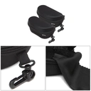 EVA Hard Shell Glasses Case with Zipper & Belt Clip, Portable Anti-Scratch Sunglasses Holder for Travel Outdoor(Black) image 4