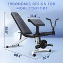 SPORTSOUL Banc d'exercices polyvalent à angles multiples pour salle de sport à domicile, banc d'entraînement pliable avec capacité de charge de 610 lb image 6