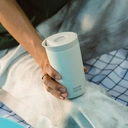 Bottle Bottle Thermal Mug 350 ml for Coffee or Tea, Leak-Proof and Easy Quick Press Closure, Insulated Travel Mug Classic Grande (Grey) image 1