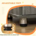 PawHut Dog Crate Furniture End Table, Pet Kennel for Small and Medium Dogs with Magnetic Door Grey image 6