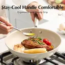 Redchef Gemstone Aluminum II Series 20cm Ceramic Frying Pan, White Exterior & Brown Interior image 5