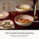Redchef Pearl Series 4-Piece Set  20cm Frying Pan, 24cm Frying Pan, 28cm Frying Pan, White Exterior, Brown Interior image 6