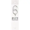 Unique Party Number 6 Sparkler Candle, Silver image 1