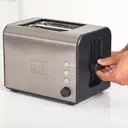 Black + Decker BXTO900E Grille-pain à 2 fentes, 900 W, en acier inoxydable image 5