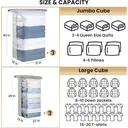 TAILI 6 Pack Vacuum Storage Bags, Cube Space Saver Bags Combo (3 Jumbo +3 Medium), Vacuum Seal Bags for Bedding, Clothing, Comforters, Blankets, Closet Oragnizer and Storage image 1