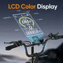 URLIFE Vélo électrique adulte 20 pouces, Tout-terrain pneus larges montagne et越野, Avec écran LCD couleur, Batterie amovible e image 6
