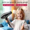 CONFU hogesnelheidsföhn 8926 zwart, 19.000 tpm, lange tijd niet moe, 2300W vermogen, twee mondstukken image 5