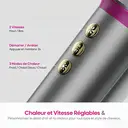 Okaydeer Air Styler avec Effet Coanda, Sèche-Cheveux Haute Vitesse 7 en 1 & Boucleur Automatique, Brosse à Air Chaud Ionique pour Séchage Rapide et Coiffage, sans Dommages Thermiques Extrêmes, Convient à Tous les Types de Cheveux, avec Étui de Voyage, Gris Métallique et Rouge Rose, D1 image 8