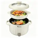 IAGREEA Slow Cooker, 2.6L 1000W Small Crock Pot with Steamer - 2 Heat Manual Control Slow Cooker, Non-Stick Electric Pot for Raman, Soup, Noodles, Steak, Oatmeal, Rapid, with Temperature control image 0