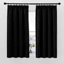 PONY DANCE Lot de 2 rideaux occultants plissés L 117 x H 137 cm - Noir image 1