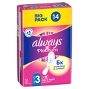 Always Platinum Day & Night  Sanitary Towels With Wings Size 3 14 Pads image 1