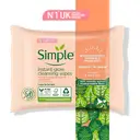 Simple Face Wipes Bio Instant Protect & Glow 20 Wipes image 1