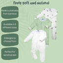 Mama Bamboo Babygrow 0-3Months Green Bamboo Print image 7