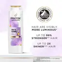 Pantene Silky & Glowing Shampoo with Biotin & Keratin Reconstruct for Dry Hair 400ml image 1