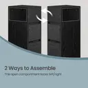 Ochama x SONGMICS Set of 2 Narrow Side Tables, Slim End Table with 2 Drawers, 1 Open Compartment, for Living Room, Bedroom, Black image 6