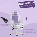 Vinsetto Gaming Chair, Ergonomic Reclining Computer Chair with Headrest, Lumbar Support and Ears for Girls & Adults, Purple image 3