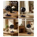 Ventilateur de Circulation d'Air Pliable Airmate, Moteur DC Économe en Énergie, Silencieux 32dB, Télécommande, 8 Vitesses & Mode Tempête, Minuterie 8h, Hauteur Réglable, Compact Portable, Nettoyage Facile image 4