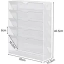 Senhoglb Porte-documents mural en maille, format A4, 6 niveaux, blanc, offre spéciale Nouvel An, idées cadeaux top image 1