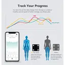 SENSSUN Body Fat Scales Digital Personal Scales with App, Smart Scales Bluetooth Body Analysis Scales with Body Composition Function, 150 kg/330 LB, 26 x 26 cm, LED Display (Black) image 6